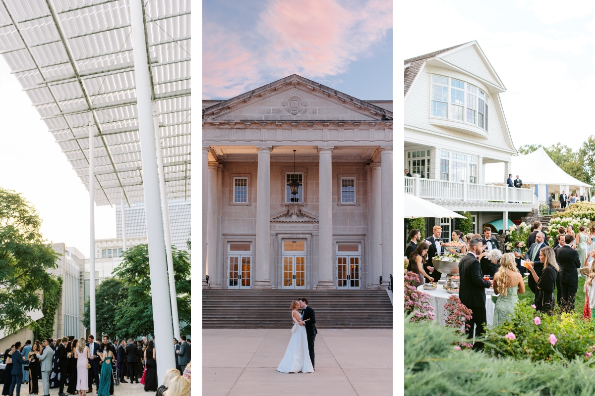 best outdoor venues in chicago for a wedding collage