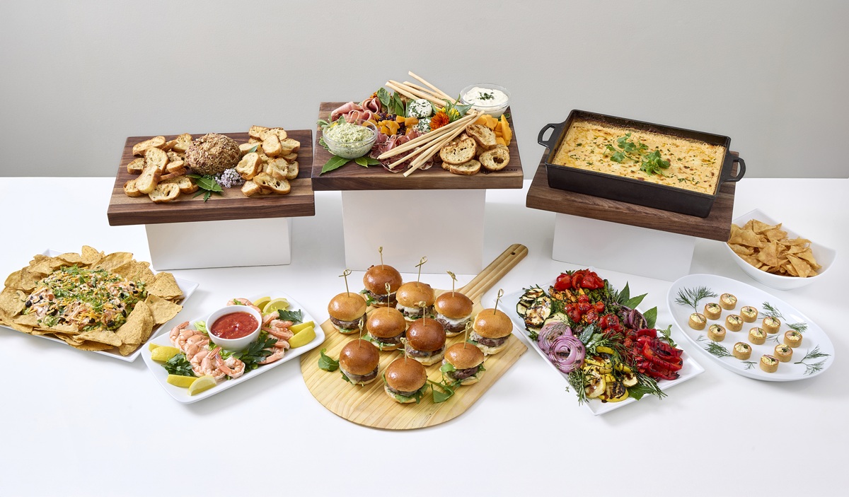 2025 holiday dropoff catering offering spread at paramount events