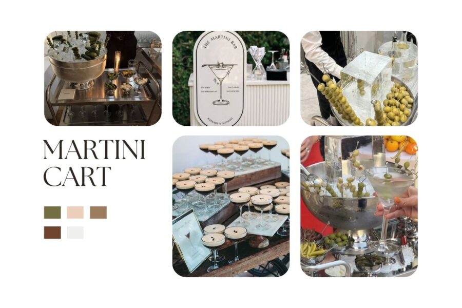 martini carts and bars at chicago catering events by paramount events chicago