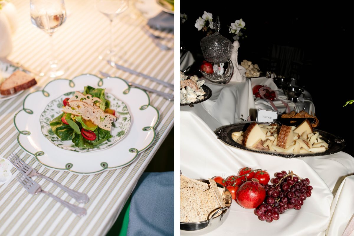 plating and tableware rentals at different events in chicago by Festive Frog and Arcana Vintage Rental
