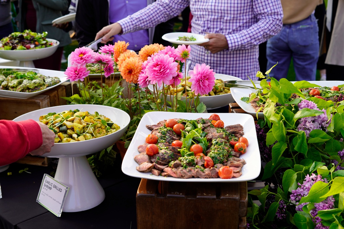 full service event caterer with fresh seasonal salads and pastas