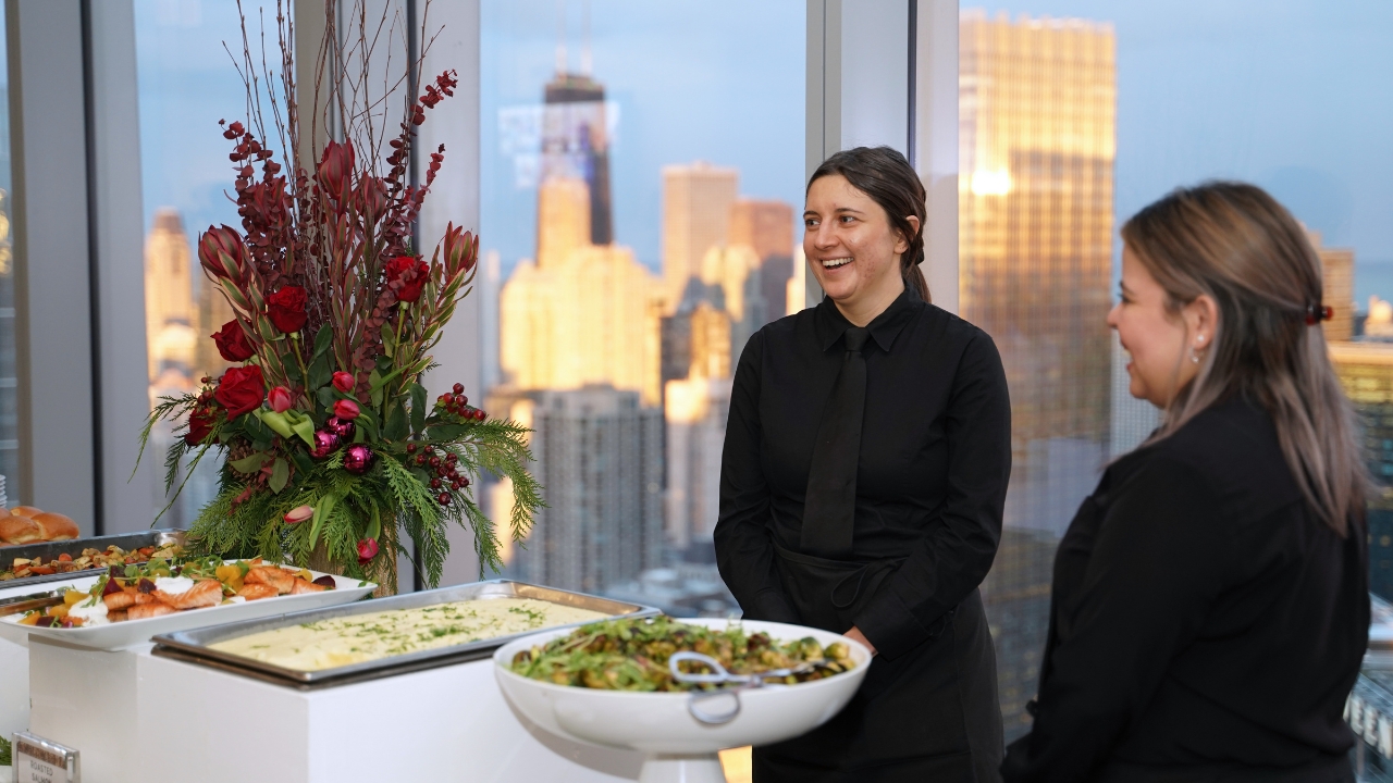 paramount events staff at a hybrid catering event